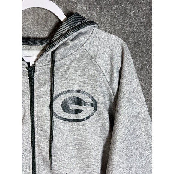 Zubaz NFL Team Apparel Green Bay Packers Full Zip Hoodie Mens Size‎ XXL Gray - Picture 5 of 10